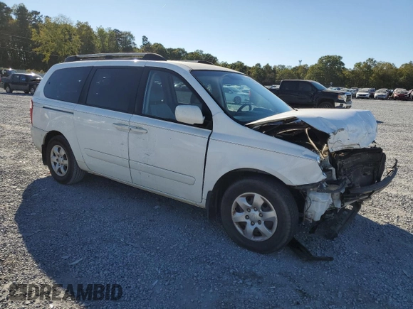 2009 Kia Sedona LX with VIN KNDMB233X96275253, listed as a Copart auction lot 75647264 with 202,841 mi miles and Salvage Title. Bid and sale history available at carsss.com. Image 4.