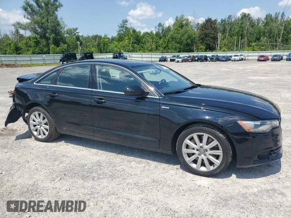 2013 Audi A6 Premium Plus with VIN WAUGGAFC4DN096402, listed as a Copart auction lot 63414095 with 141,483 mi miles and Salvage title. Bid and sale history available at DreamBid. Image 4.