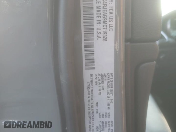 2021 Jeep Grand Cherokee Laredo X with VIN 1C4RJEAG9MC719328, listed as a Copart auction lot 49313975 with 63,979 mi miles and Clean title. Bid and sale history available at DreamBid. Image 15.
