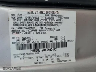 2010 Mercury Grand Marquis LS with VIN 2MEBM7FV0AX602472, listed as a Copart auction lot 72833864 with 73,376 mi miles and Salvage Title. Bid and sale history available at carsss.com. Image 12.