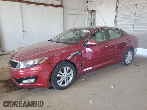 2012 Kia Optima EX with VIN 5XXGN4A77CG053039, listed as a Copart auction lot 48676705 with 114,501 mi miles and Salvage Title. Bid and sale history available at DreamBid. Image 1.
