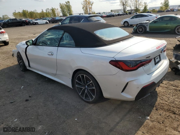 2024 BMW 4 Series M440i xDrive with VIN WBA63AT03RCP10523, listed as a Copart auction lot 74587344 with 0 mi miles and Salvage Title. Bid and sale history available at carsss.com. Image 2.