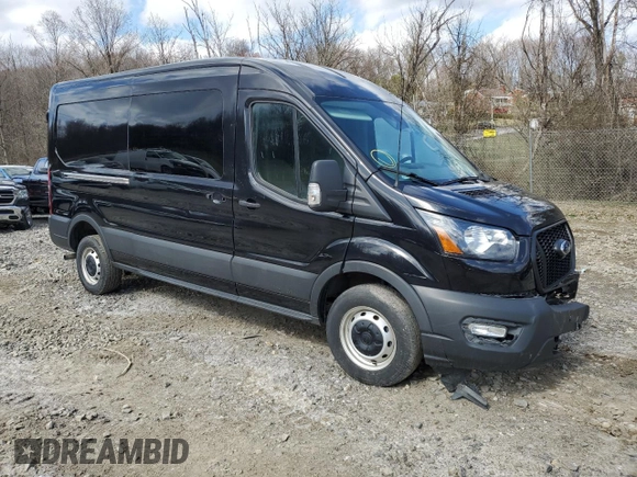 2021 Ford Transit Cargo with VIN 1FTBR1C82MKA77940, listed as a Copart auction lot 49711275 with 34,989 mi miles and Salvage Title. Bid and sale history available at DreamBid. Image 4.
