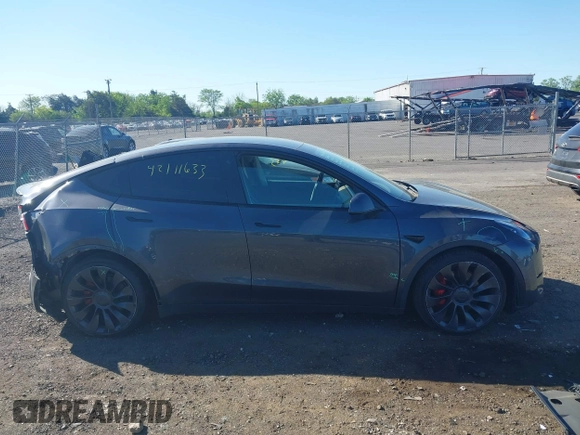 2022 Tesla Model Y Performance with VIN 7SAYGDEF9NF326944, listed as a IAAI auction lot 42111633 with Not Provided miles and . Bid and sale history available at DreamBid. Image 12.