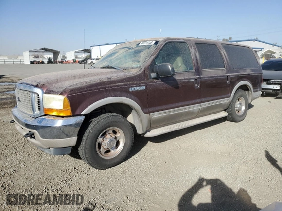 2001 Ford Excursion Limited with VIN 1FMNU42S01ED72891, listed as a Copart auction lot 89221445 with 16,990 mi miles and Clean title. Bid and sale history available at DreamBid. Image 1.
