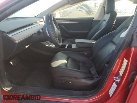 2023 Tesla Model 3 with VIN 5YJ3E1EA1PF468434, listed as a Copart auction lot 74127924 with Not provided miles and Salvage title. Bid and sale history available at DreamBid. Image 7.