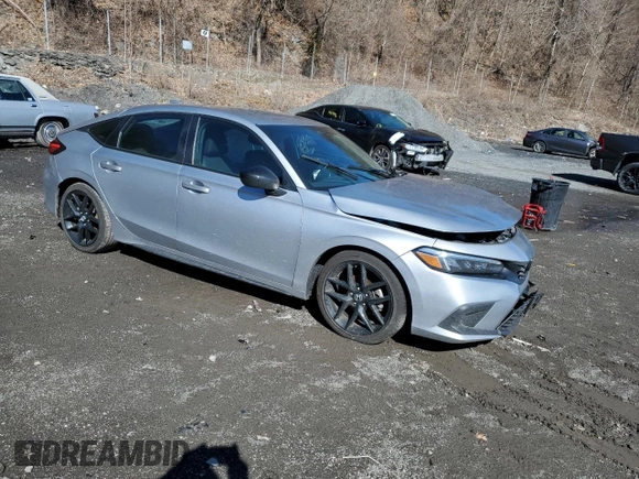 2023 Honda Civic Sport with VIN 19XFL2H80PE004879, listed as a Copart auction lot 49719945 with 22,958 mi miles and Salvage Title. Bid and sale history available at DreamBid. Image 4.