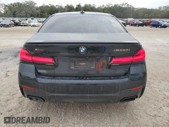 2022 BMW 5 Series M550i xDrive z VIN WBA13BK02NCH74485, wystawiony jako Copart lot #78734134 z przebiegiem 35 332 mil mil oraz Szkoda całkowita • Salvage title. Historia ofert i sprzedaży dostępna na DreamBid. Obrazek 6.