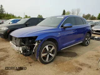 2023 Audi Q5 S line Premium Plus with VIN WA1EAAFY1P2001947, listed as a Copart auction lot 59338105 with 30,691 mi miles and Salvage title. Bid and sale history available at DreamBid. Image 1.