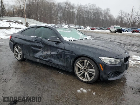 2014 BMW 4 Series 435i with VIN WBA3R1C51EK192909, listed as a Copart auction lot 44700155 with 104,506 mi miles and Salvage Title. Bid and sale history available at carsss.com. Image 4.