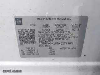 2019 Chevrolet Traverse LT Cloth with VIN 1GNEVGKW6KJ127390, listed as a IAAI auction lot 41971142 with 44,335 mi miles. Bid and sale history available at carsss.com. Image 9.
