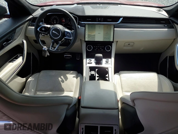 2023 Jaguar F-Pace SVR with VIN SADCZ2EEXPA708753, listed as a Copart auction lot 53111765 with 51,378 mi miles and Salvage Title. Bid and sale history available at DreamBid. Image 8.