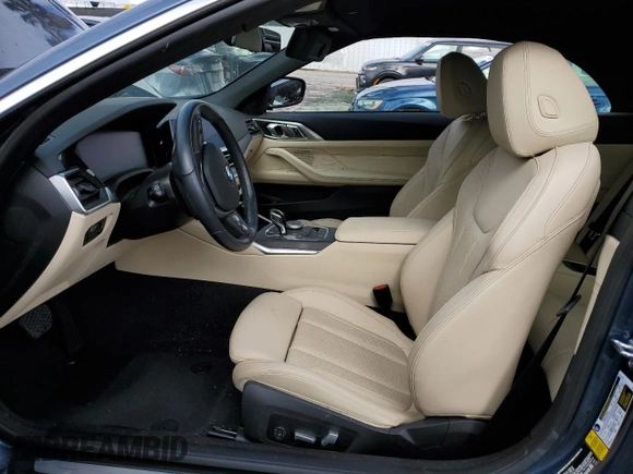 2023 BMW 4 Series 430i with VIN WBA23AT09PCM39690, listed as a Copart auction lot 43609655 with 11,224 mi miles and Salvage Title. Bid and sale history available at carsss.com. Image 7.