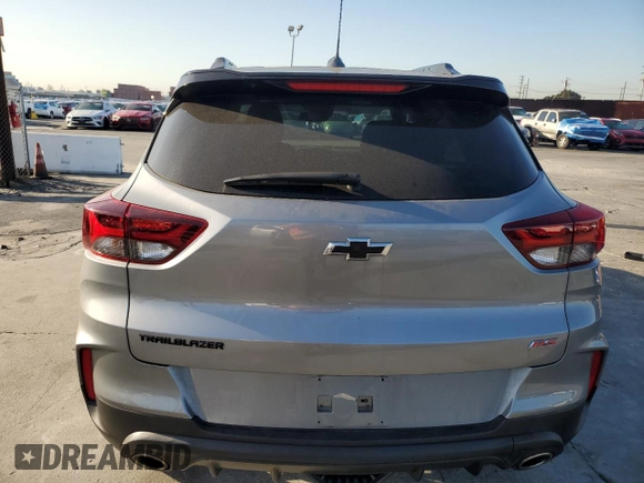 2023 Chevrolet TrailBlazer RS with VIN KL79MTSLXPB113843, listed as a Copart auction lot 49400855 with 27,595 mi miles and Salvage Title. Bid and sale history available at DreamBid. Image 6.