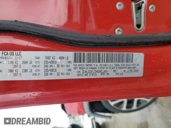 2018 Jeep Compass Limited с VIN 3C4NJDCB7JT246345, выставлен на аукционе Copart как лот 60849895 с пробегом 134 709 миль миль и Списание • Salvage title. История ставок и продаж доступна на DreamBid. Изображение 13.