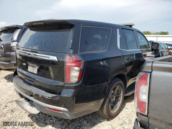 2022 Chevrolet Tahoe Commercial with VIN 1GNSCLED2NR245938, listed as a Copart auction lot 63528714 with 0 mi miles and Salvage Title. Bid and sale history available at carsss.com. Image 3.