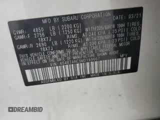 2021 Subaru Outback Limited z VIN 4S4BTANC5M3199667, wystawiony jako Copart lot #59871285 z przebiegiem 75 893 mil mil oraz Szkoda całkowita • Salvage title. Historia ofert i sprzedaży dostępna na DreamBid. Obrazek 12.
