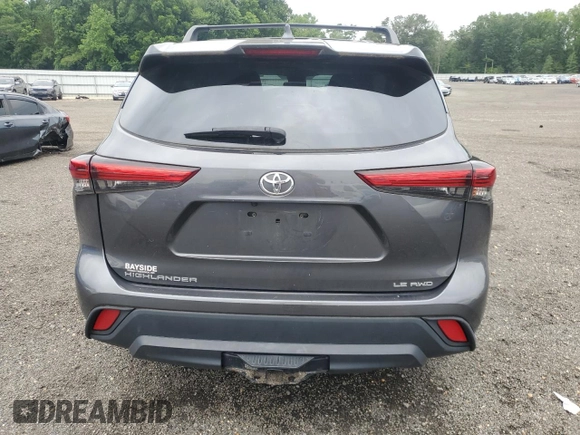 2020 Toyota Highlander LE with VIN 5TDBZRBH3LS009329, listed as a Copart auction lot 65454825 with 106,443 mi miles and Salvage title. Bid and sale history available at DreamBid. Image 6.