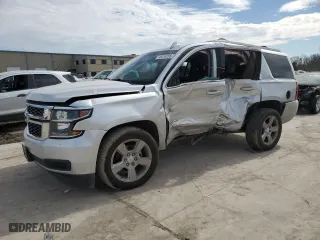 2019 Chevrolet Tahoe LS with VIN 1GNSCAKC1KR100580, listed as a Copart auction lot 46418705 with 89,380 mi miles and Salvage Title. Bid and sale history available at carsss.com. Image 1.