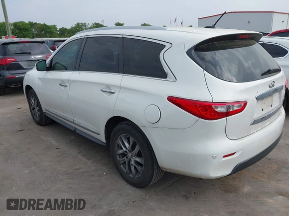 2013 Infiniti JX35 with VIN 5N1AL0MN0DC336166, listed as a IAAI auction lot 41921008 with 210,268 mi miles and . Bid and sale history available at DreamBid. Image 3.