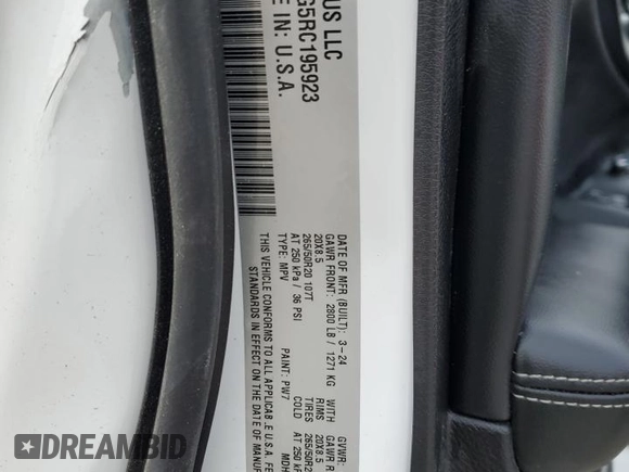 2024 Jeep Grand Cherokee Laredo X с VIN 1C4RJGAG5RC195923, выставлен на аукционе Copart как лот 46088565 с пробегом Не указан миль и На запчасти • Non repairable. История ставок и продаж доступна на DreamBid. Изображение 14.