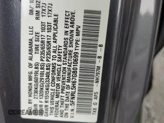 2016 Honda Odyssey EX-L with VIN 5FNRL5H67GB010699, listed as a Copart auction lot 56527245 with 69,235 mi miles and Clean Title. Bid and sale history available at DreamBid. Image 13.