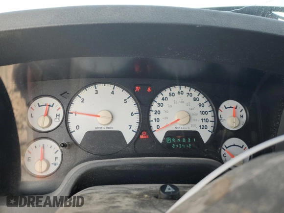 2007 Dodge 1500 SLT with VIN 1D7HA16P67J536715, listed as a Copart auction lot 85704944 with 243,412 mi miles and Salvage Title. Bid and sale history available at DreamBid. Image 9.