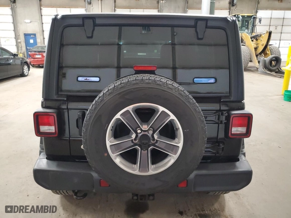 2018 Jeep Wrangler Unlimited Sahara with VIN 1C4HJXEN0JW248194, listed as a Copart auction lot 49069605 with 29,067 mi miles and Salvage Title. Bid and sale history available at carsss.com. Image 6.