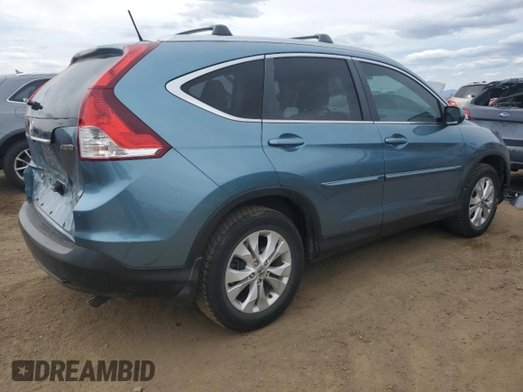 2014 Honda CR-V EX-L with VIN 5J6RM4H72EL009383, listed as a Copart auction lot 51200455 with 56,284 mi miles and Salvage Title. Bid and sale history available at carsss.com. Image 3.