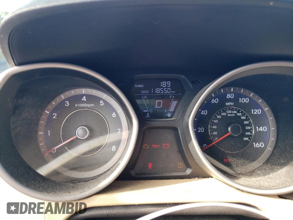 2012 Hyundai Elantra Limited with VIN KMHDH4AEXCU482156, listed as a Copart auction lot 59723474 with 118,550 mi miles and Salvage Title. Bid and sale history available at carsss.com. Image 9.