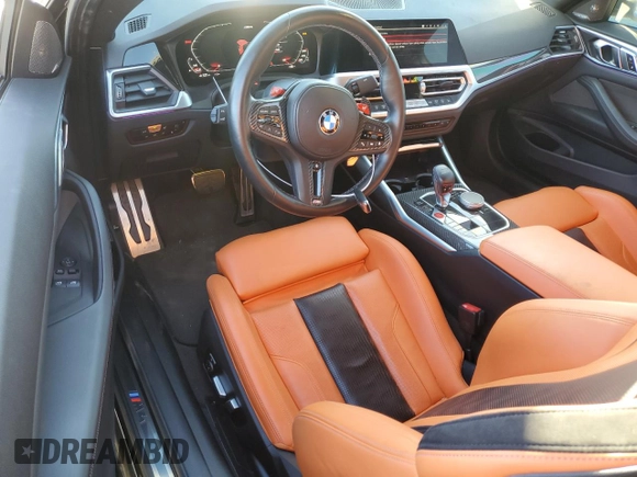 2023 BMW M4 Competition with VIN WBS33AZ09PCL12350, listed as a Copart auction lot 76828464 with 16,545 mi miles and Salvage Title. Bid and sale history available at carsss.com. Image 8.
