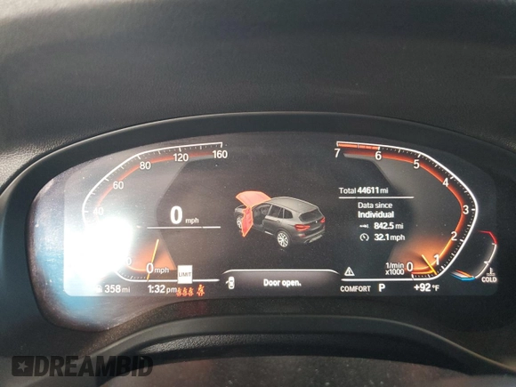 2020 BMW X3 sDrive30i with VIN 5UXTY3C03L9B65481, listed as a Copart auction lot 50918445 with 44,611 mi miles and Salvage Title. Bid and sale history available at carsss.com. Image 9.