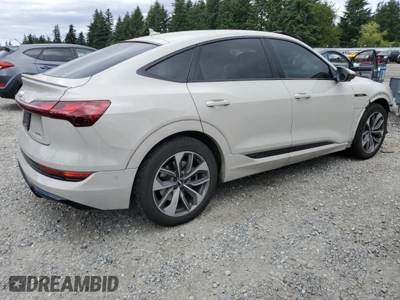 2021 Audi e-tron Sportback Premium Plus with VIN WA12AAGE3MB000740, listed as a Copart auction lot 61276315 with 51,527 mi miles and Salvage title. Bid and sale history available at DreamBid. Image 3.