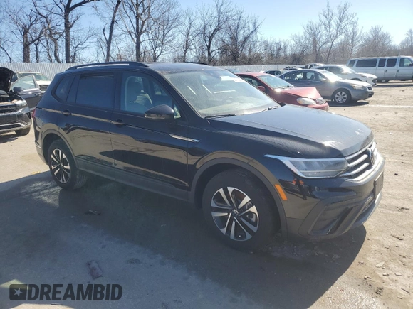2024 Volkswagen Tiguan S with VIN 3VVFB7AX0RM134060, listed as a Copart auction lot 44733445 with Not provided miles and Salvage title. Bid and sale history available at DreamBid. Image 4.