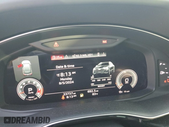 2021 Audi SQ8 Premium Plus z VIN WA1AWBF18MD034582, wystawiony jako Copart lot #65958394 z przebiegiem 23 737 mil mil oraz Szkody całkowita. Historia ofert i sprzedaży dostępna na DreamBid. Obrazek 9.