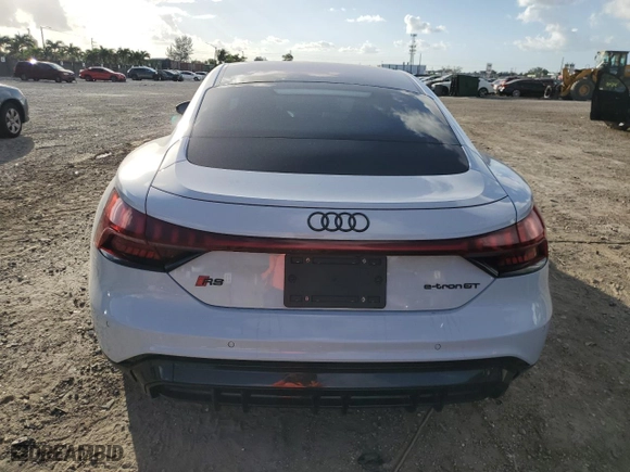 2023 Audi RS e-tron GT with VIN WAUBHBFW6P7900375, listed as a Copart auction lot 77436303 with 1862 miles. Bid and sale history available at carsss.com. Image 6.