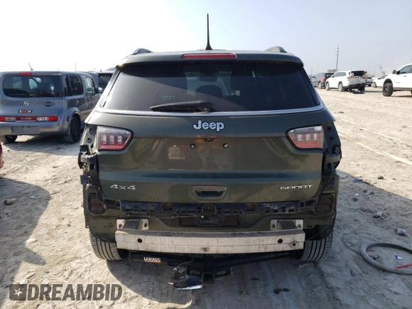 2021 Jeep Compass Sport with VIN 3C4NJDAB4MT510581, listed as a Copart auction lot 43903255 with 67,496 mi miles and Salvage title. Bid and sale history available at DreamBid. Image 6.