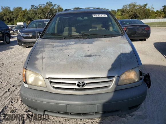 2002 Toyota Sienna CE with VIN 4T3ZF19C92U421626, listed as a Copart auction lot 80562414 with 198,305 mi miles and Non Repairable. Bid and sale history available at carsss.com. Image 5.