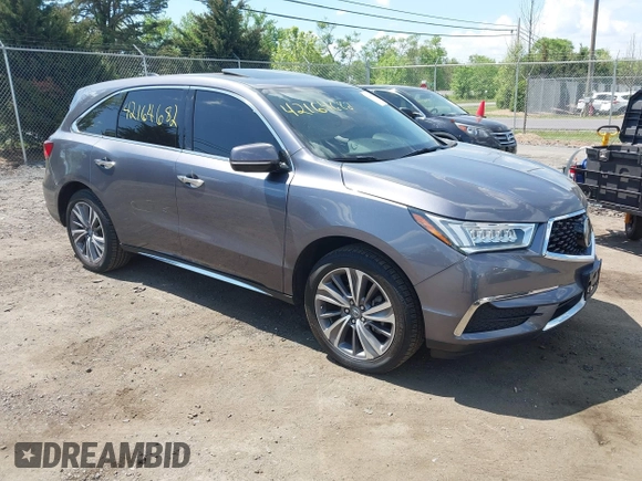 2018 Acura MDX Technology with VIN 5J8YD4H58JL029259, listed as a IAAI auction lot 42164682 with 53,500 mi miles and . Bid and sale history available at DreamBid. Image 1.