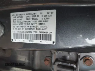 2009 Honda Accord EX-L with VIN 1HGCP36859A047184, listed as a IAAI auction lot 41792024 with 235,434 mi miles and . Bid and sale history available at DreamBid. Image 9.