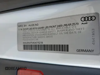 2019 Audi A5 Sportback Premium Plus with VIN WAUENCF54KA015218, listed as a Copart auction lot 63795353 with 33,041 mi miles. Bid and sale history available at carsss.com. Image 12.