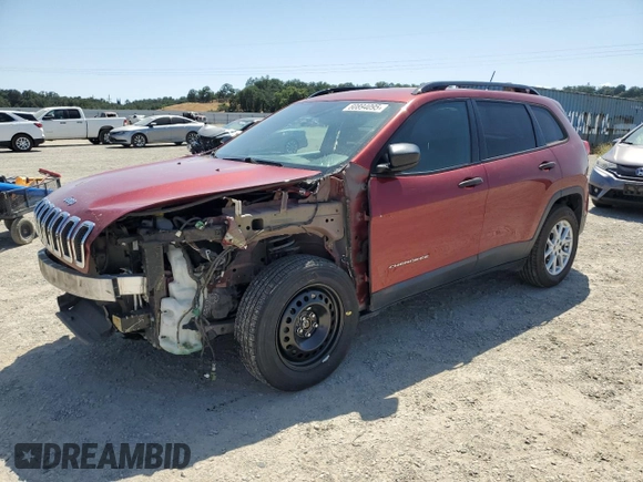 2017 Jeep Cherokee Sport z VIN 1C4PJMAB3HW601351, wystawiony jako Copart lot #60894095 z przebiegiem 125 458 mil mil oraz Szkoda całkowita • Salvage title. Historia ofert i sprzedaży dostępna na DreamBid. Obrazek 1.