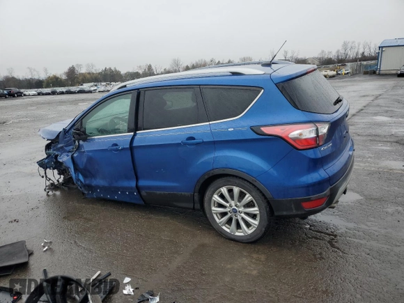 2017 Ford Escape Titanium with VIN 1FMCU9JD6HUD47758, listed as a Copart auction lot 50354405 with 83,243 mi miles and Salvage Title. Bid and sale history available at carsss.com. Image 2.