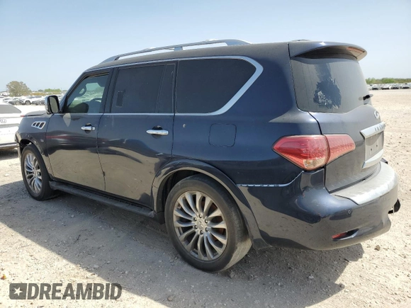 2016 Infiniti QX80 with VIN JN8AZ2NF8G9611892, listed as a Copart auction lot 50199605 with 174,437 mi miles and Clean title. Bid and sale history available at DreamBid. Image 2.