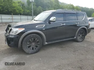 2017 Nissan Armada SL with VIN JN8AY2NC0H9503812, listed as a Copart auction lot 59825804 with 110,288 mi miles and Salvage Title. Bid and sale history available at carsss.com. Image 1.