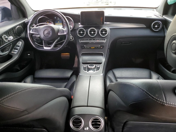 2018 Mercedes-Benz GLC with VIN WDC0G4JB1JV016757, listed as a Copart auction lot 43583665 with 0 mi miles and Salvage Title. Bid and sale history available at carsss.com. Image 8.