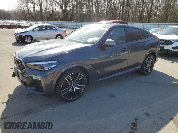 2020 BMW X6 M50i with VIN 5UXCY8C08L9C75486, listed as a Copart auction lot 42780354 with 66,661 mi miles. Bid and sale history available at carsss.com. Image 1.