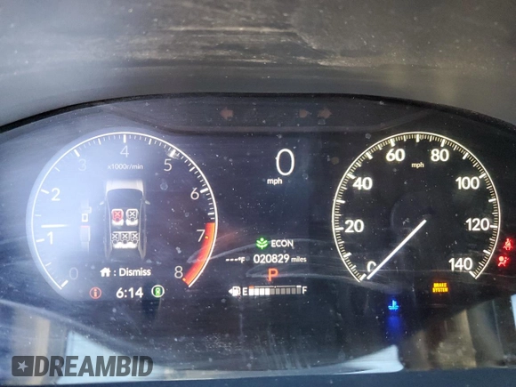 2024 Honda HR-V Sport with VIN 3CZRZ2H58RM710969, listed as a Copart auction lot 46715935 with 20,829 mi miles and Salvage Title. Bid and sale history available at carsss.com. Image 9.