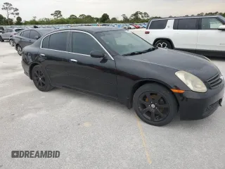2005 Infiniti G35 with VIN JNKCV51F75M313074, listed as a Copart auction lot 54446015 with 203,991 mi miles and Salvage Title. Bid and sale history available at DreamBid. Image 4.