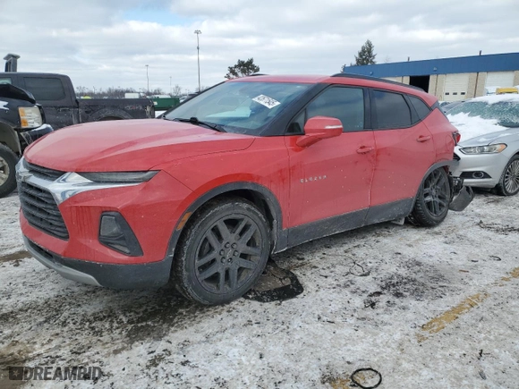 2019 Chevrolet Blazer with VIN 3GNKBCRS2KS697859, listed as a Copart auction lot 42671545 with 130,279 mi miles and Salvage Title. Bid and sale history available at carsss.com. Image 1.